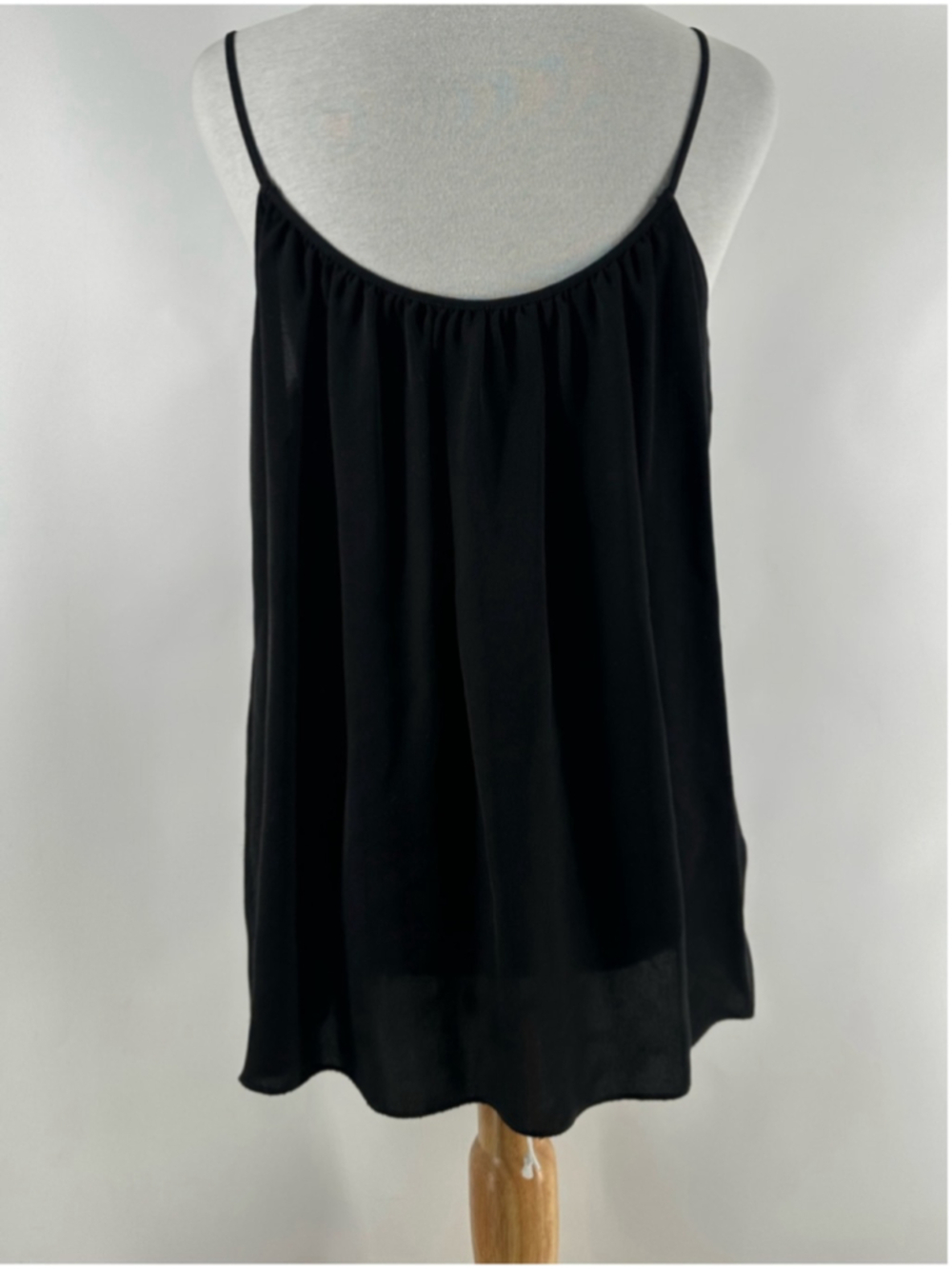 Aritzia Babaton silk tank top flowy y2k comfort elegance classic black sz sm - Picture 4 of 15